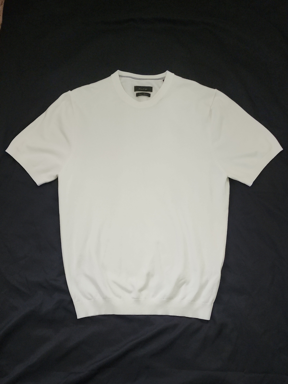 Porter & Ash Men's Short-Sleeve Crewneck Sweater - White
